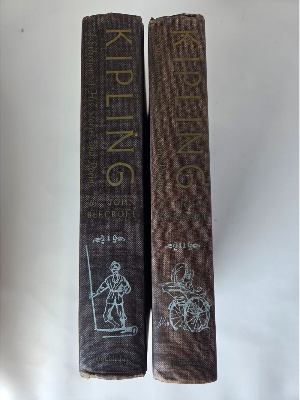 Kipling by John Beecroft 1956 2-Volume Set Illustrated Stories and Poems